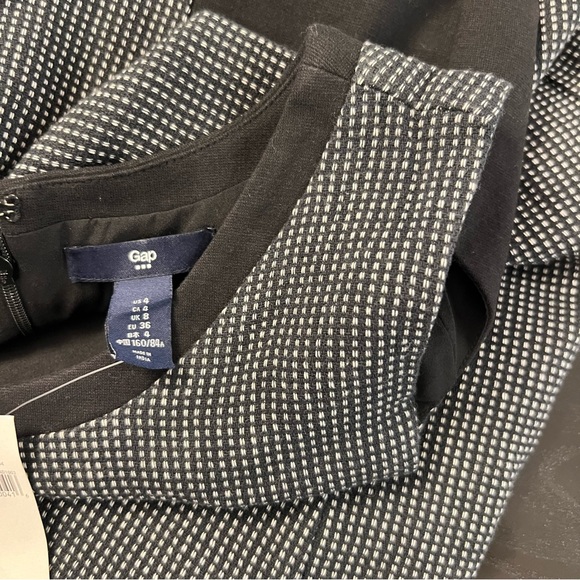 NWT Gap Women's Black White Tweed Sleeveless Dress Size 4 Cotton - Picture 7 of 9